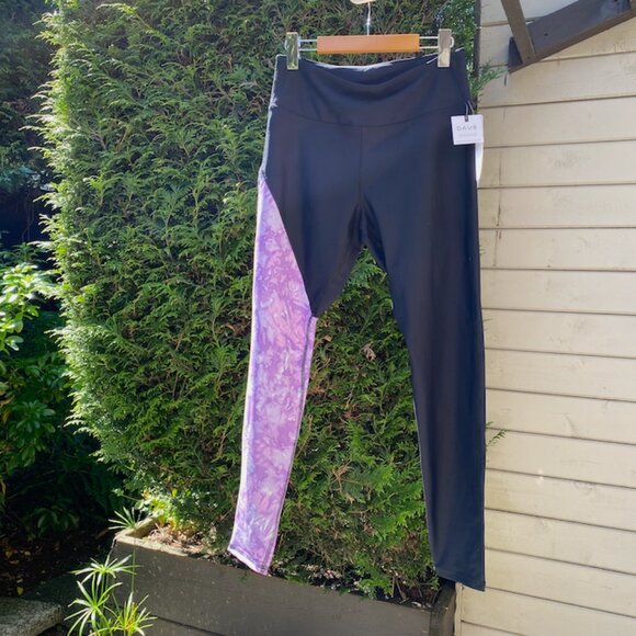 NWT, Daub + Design XL Leggings, Purple, Asymmetrical Tie-Dye - Picture 3 of 5